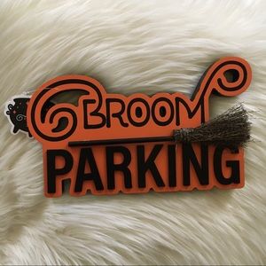 Target broom parking Halloween wall decor